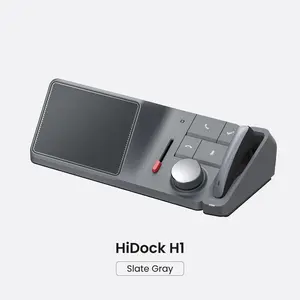 HiDock H1 Slate Gray 11-in-1 AI Meeting Note-Taker with Bi-Directional Noise Cancellation & 118W PD Fast Charging for Seamless Transcriptions & Hybrid Work