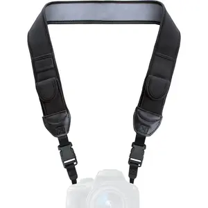 TrueSHOT Camera Strap Neoprene Camera Straps - Padded  Strap, Pockets, and Quick Release Buckles - Compatible with , ,  and  DSLR and Mirrorless Cameras (Black)
