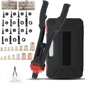 Rivet Nut Tool Kit, 16 Inches Rivet Nut , 15 Types Mandrel, 200 count Rivet Nut in Two Box, a Carrying Storage Case