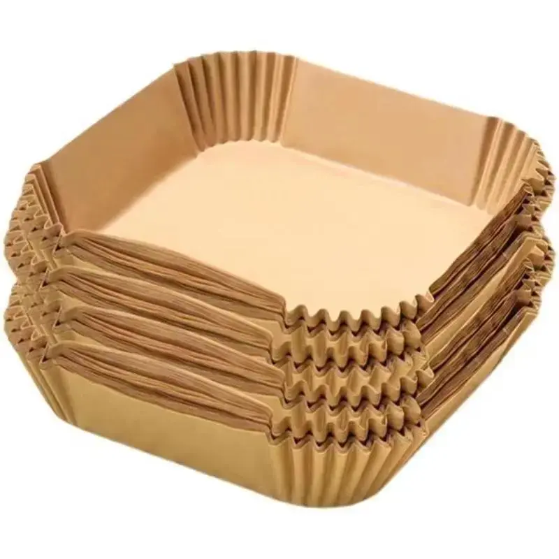 Round Disposable Air Fryer Paper Liners, Non-Stick Oil Resistant Parchment Sheets, Heat Resistant Food Grade Material, Convenient Cleaning Accessory For Home Baking, Roasting And Daily Air Fryer Cooking Use