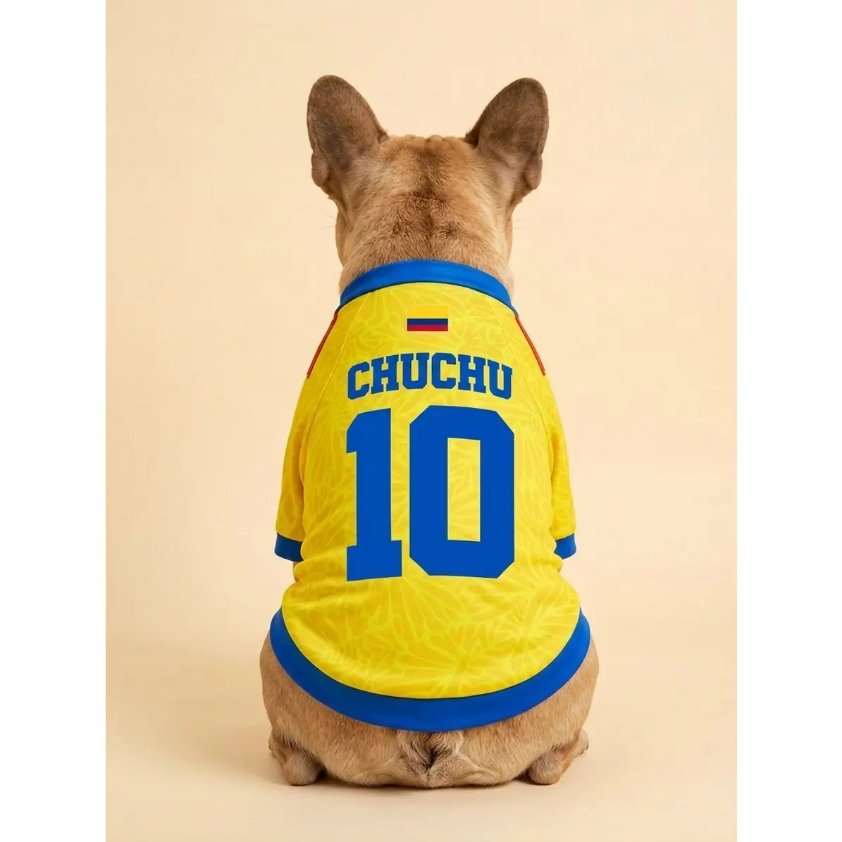 Dog Athletic Tricolor Soccer Jersey, Personalized Lightweight Pet Shirt for Team Use