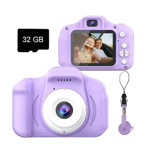 Purple Kids Selfie Camera with 32GB SD Card – HD Toy Camera for Girls & Boys Ages 3-9, Fun Gift for Toddlers, Perfect for Birthday or Christmas