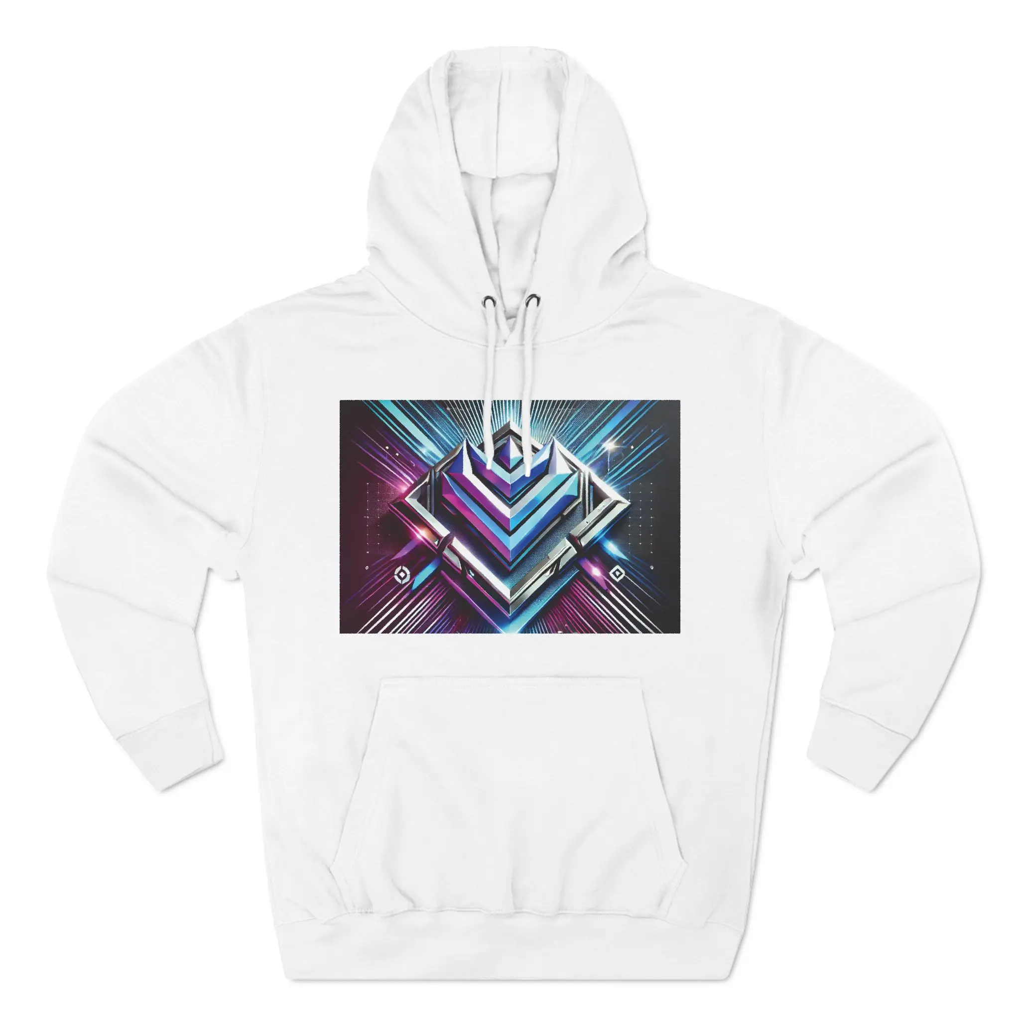 Fleece Hoodie, Futuristic Level Up Hoodie, Future is Here, Three-Panel Hoodie, Tech Vibe Sweatshirt, Trendy Hooded Jacket