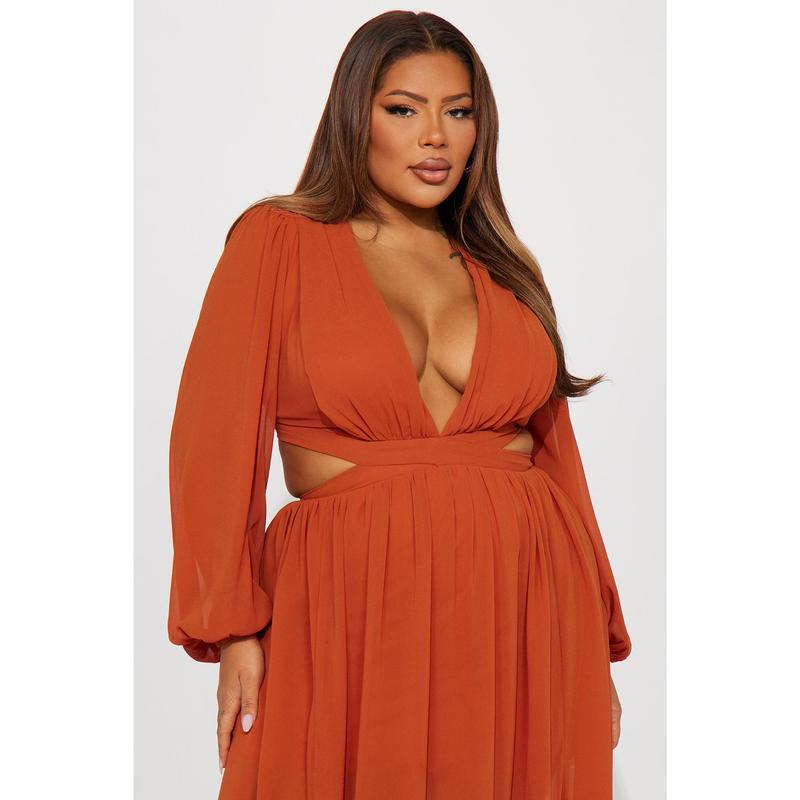 Natalia Maxi Dress - Cognac