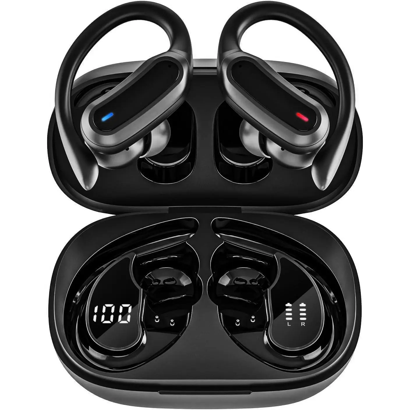 Wireless earbuds, Bluetooth 5.4 earphones, true wireless stereo earphones, with noise cancelling microphone, fast charging, IPX7 waterproof, comfortable fit earbuds, suitable for sports/exercise/travel
