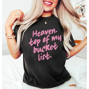 Funny Christian Shirt, Heaven Top Of My Bucket List, Faith Humor Tee, Christian Summer Shirt, Religious Quote , Unisex Sweater Pullover Tee