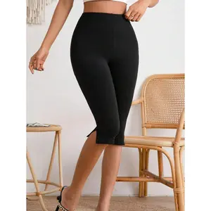 Women Side Split Short Tight Leggings Women Side Split Short Tight Leggings