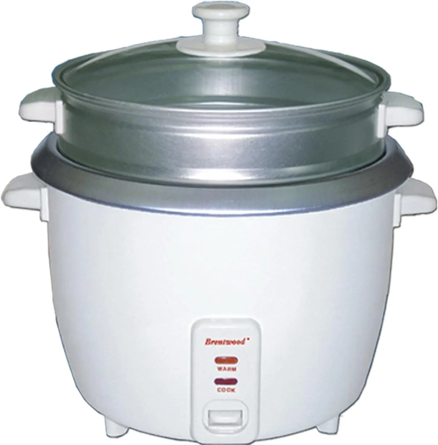 Brentwood 4 Cups (Uncooked) Rice Cooker W/ Steamer -Wht - TikTok Shop