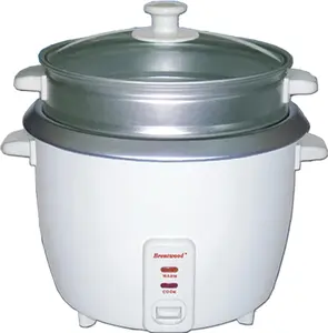 Brentwood 4 Cups (Uncooked) Rice Cooker  W/ Steamer -Wht
