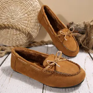 Loafers for Women Slip On Flats Shoes Non Slip Work Shoes Comfort Warm Soft Business Casual Walking Womens