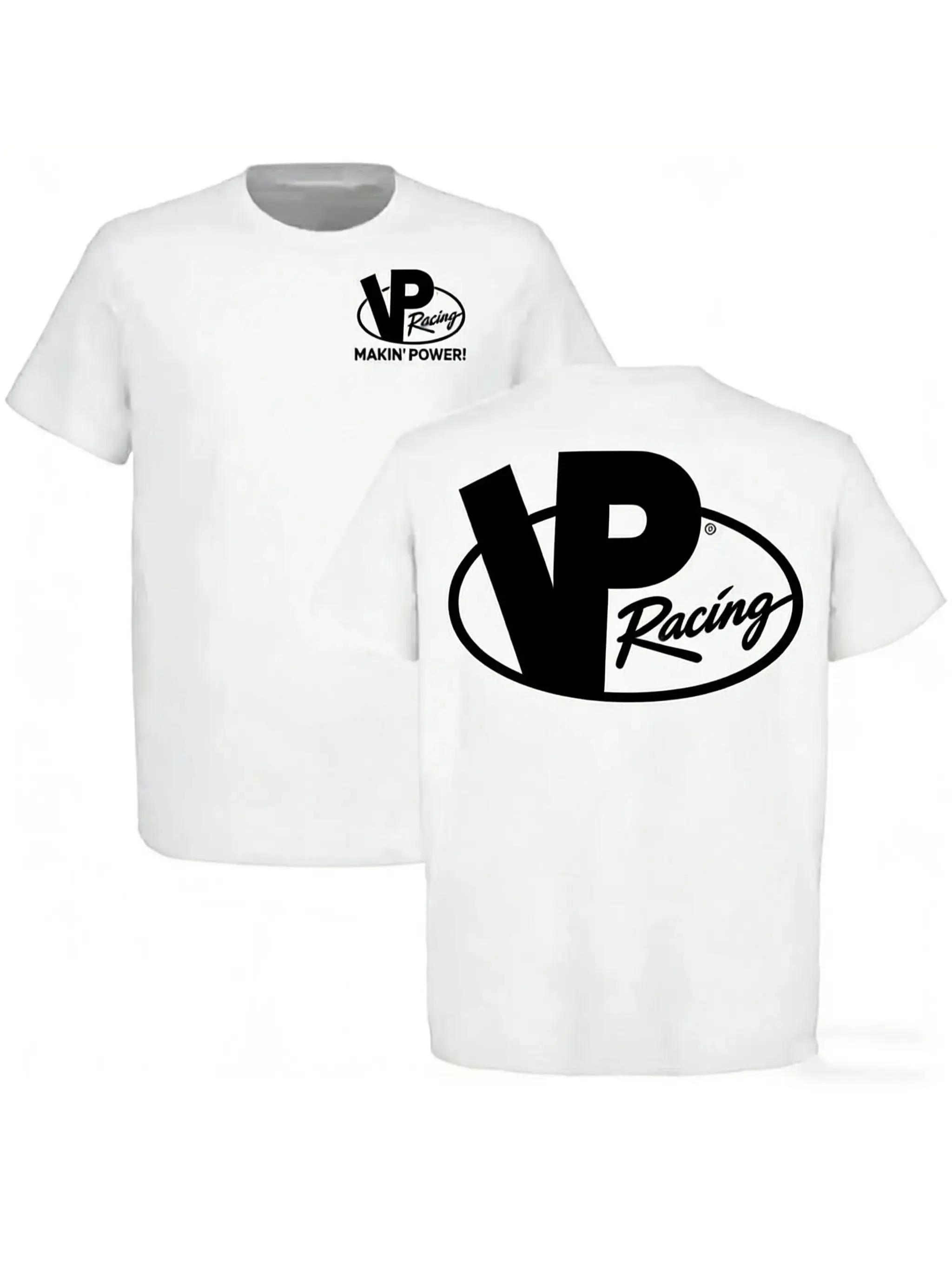 VP Racing Makin' Power T-Shirt, Bold Racing Graphic, Classic Motorsport Style, Perfect for Car Enthusiasts 0 Menswear Top men's graphic tee Casual Crewneck  Tshirt