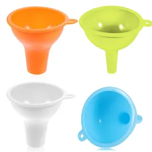 4 count  Funnel, 2 Size Wide Mouth Funnel 4 Colors Kitchen Funnels Set Small and Large for  Restaurant Kitchen Bottles Jars Cans