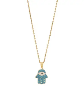 Blue Hamsa Necklace