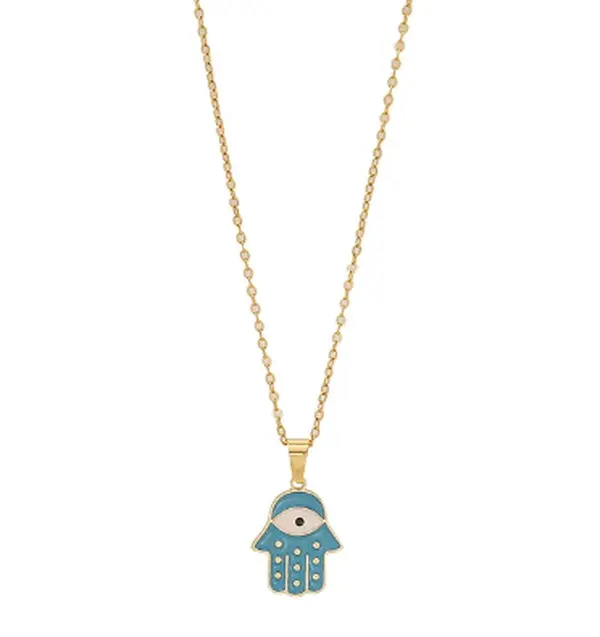 Blue Hamsa Necklace