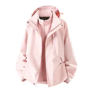 New jacket autumn and winter comfortable and warm three-in-one two-piece outdoor sports windproof waterproof jacket