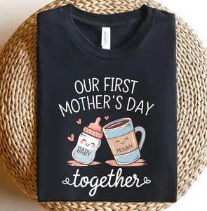 Our First Mother's Day Together T-Shirt, New Mom Shirt, Mama Baby Matching Shirt, Mother's Day Shirt, New Mama Shirt, First Mother's Day summerwins