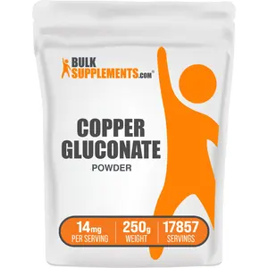 BulkSupplements Copper Gluconate Powder - Edible - Vitamins and Minerals - Mineral Powder - 100g-1kg - 2mg Copper per 14mg Serving