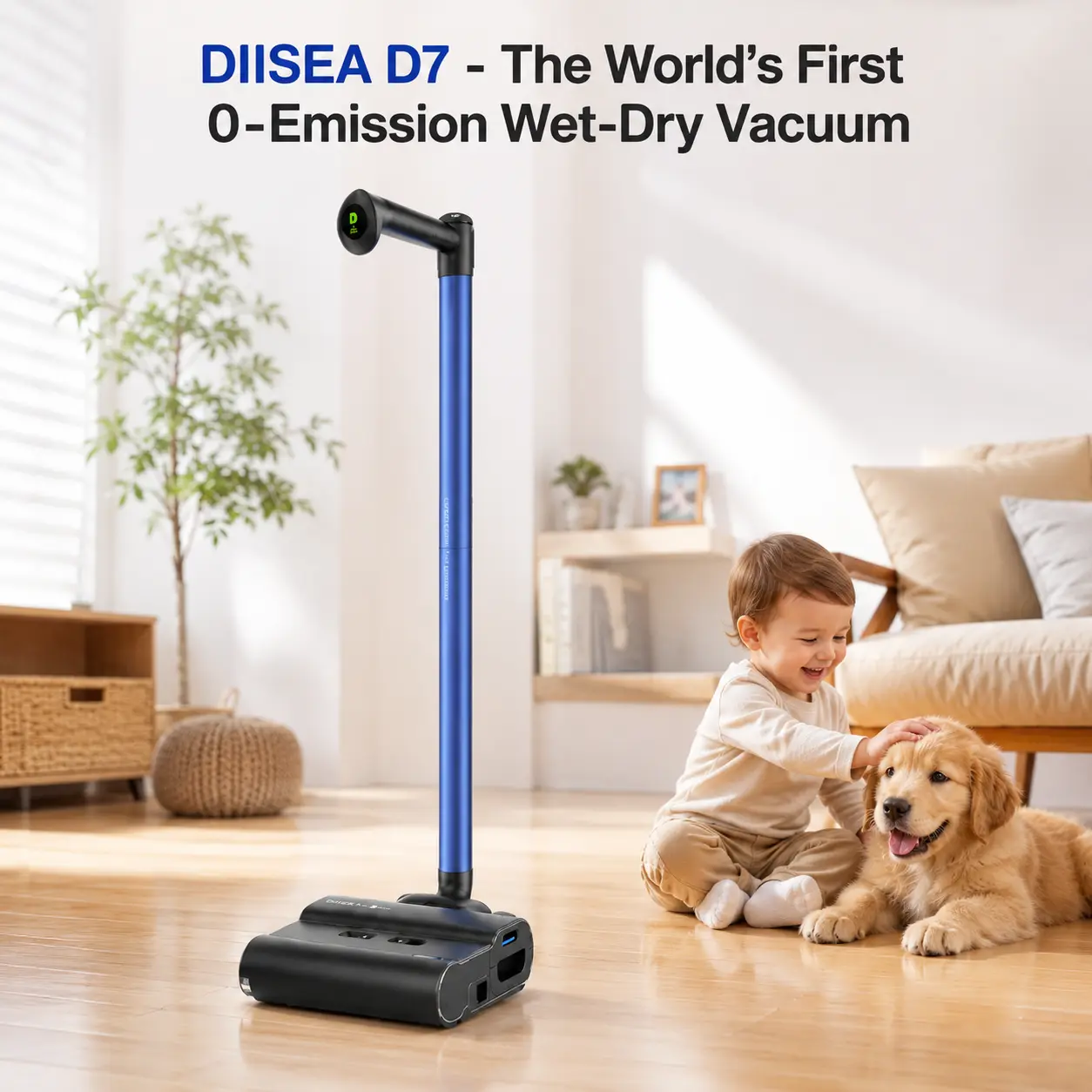 Diisea D7 Smart Floor Washer & Mop, Wet-Dry Home Cleaner, Deep-Clean Solution for Toddler Homes