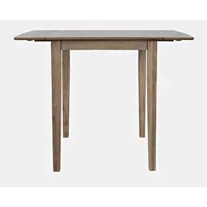 Eastern Tides Rustic Rectangular Acacia Wood Coastal Wire-Brushed Drop-Leaf Counter Height Dining Table - Ideal for Morning Coffee, Includes Original Manufacturer Packaging
