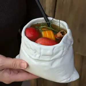 Unique Ceramic Coffee Cup, Irregular Design, High-Quality Small Batch Mug, Perfect for Espresso Lovers, Model Xinghao Joy-100