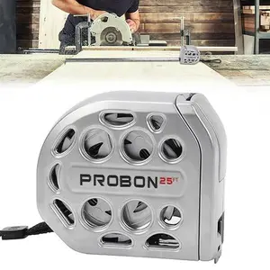 16/25FT Stainless Steel Measuring Tape, Self-Locking Tape Measure with Magnetic Base & Hollow Design, Portable Anti-Rust Metal Ruler for Woodworking, Construction and Household Use (25ft with clip)