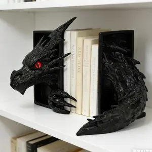Dragon Design Bookends Pair, Creative Decorative Bookshelf Decoration, Bookshelf Accessories, Unique Home Decor, Ideal Gift for Friends and Family