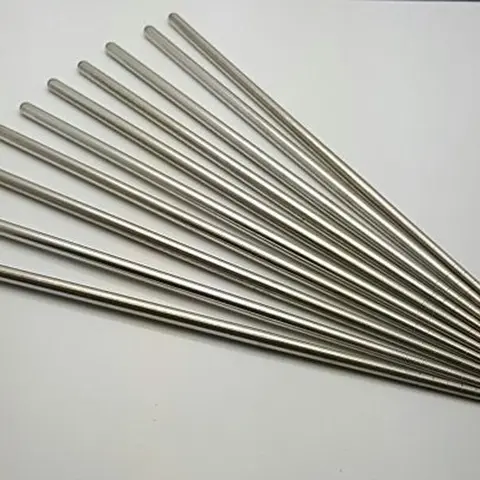 Thy Home Silver Tone Plain Tapered Stainless Steel Chopsticks Set - 5 Pairs (10 Pcs), 9 in, Dishwasher Safe Reusable Non-Plastic Kitchenware Cutlery Tableware, Sleek Design, Butterflies Accented, Great Gift Option, Party Essential for Home Use