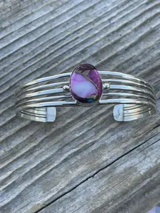 Handcrafted Pink Dream Mojave Sterling Silver Custom Cuff