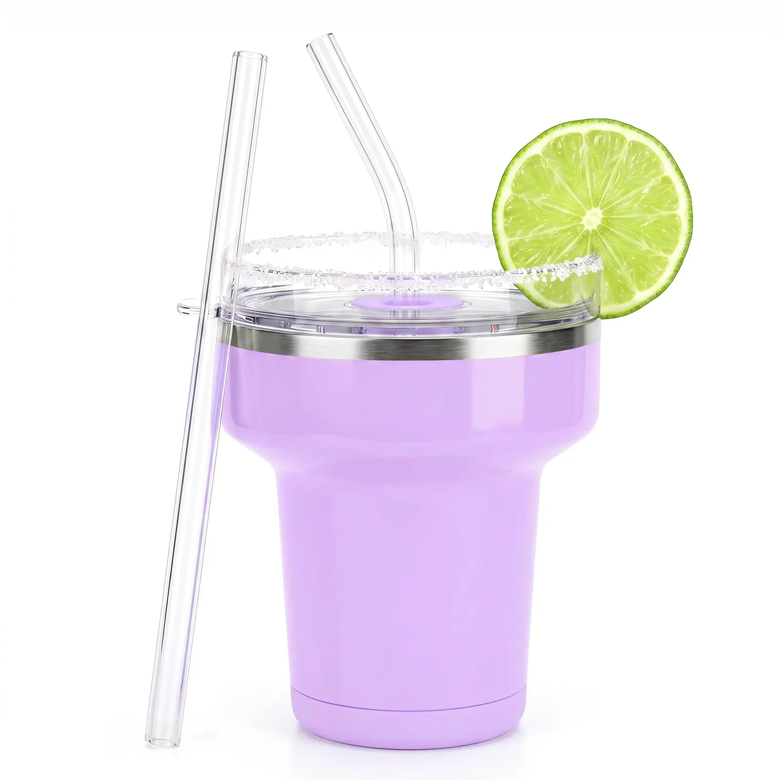 Tronco 16 oz Stainless Steel Reusable Insulated Cocktail Tumbler with Lid and Splash Guard, for Mixed Drinks, Mocktails, Pool Party