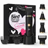 5-in-1 Anti-Nick Women and Men's Body & Ball Trimmer - Waterproof Smooth Hair Removal Grooming Kit with Pubic Hair Trimmer, LCD Display, Personal Gadgets with Comb, Christmas Gift