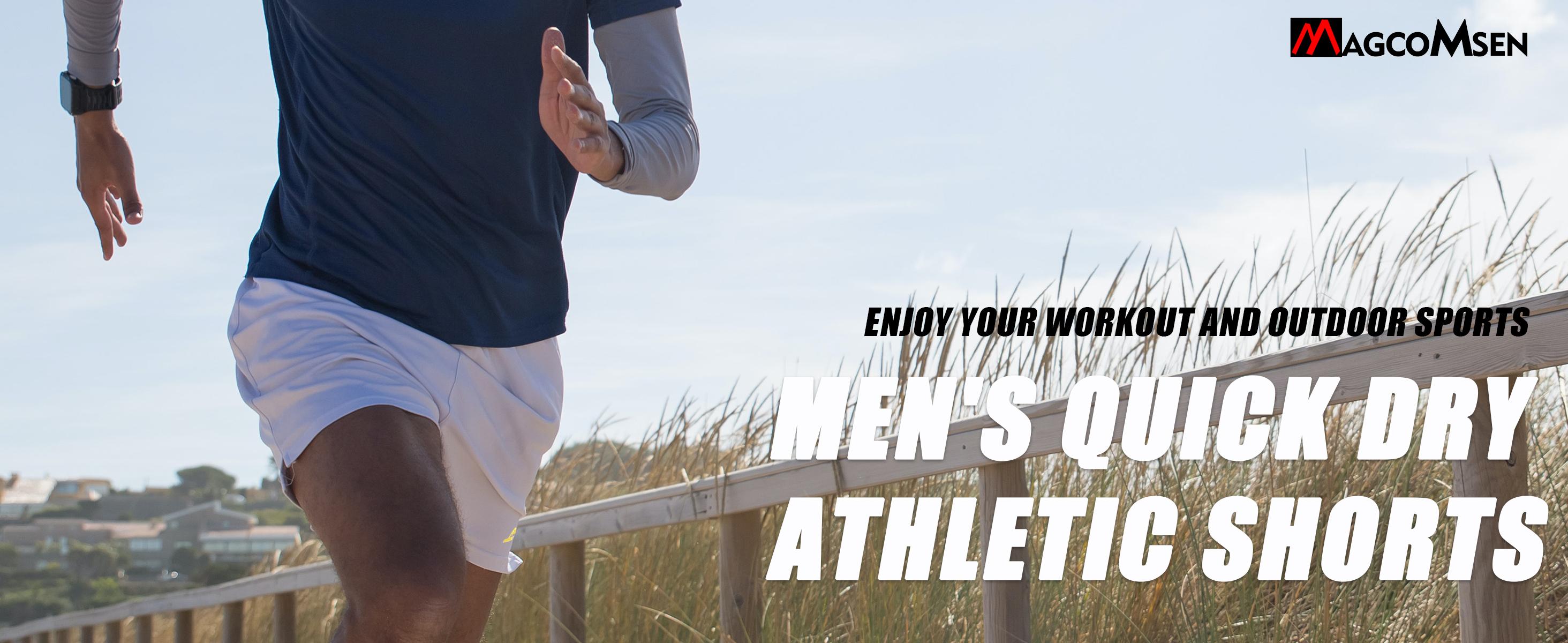 MAGCOMSEN 2/3 Pack Men's Hiking Shorts 9" Quick Dry Athletic Shorts with Zipper Pockets for Gym Workout Basketball Running Outdoorfun FallFreshness