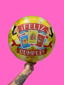 ¡Feliz Cumple! / HappyBDay 23 inch round Mylar Balloon