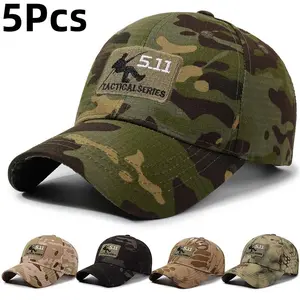 5Pcs Men's Mixed Style Baseball Cap - Camo/Trendy/Casual Duck Tongone Hat, Ideal for Outdoor Hiking Travel