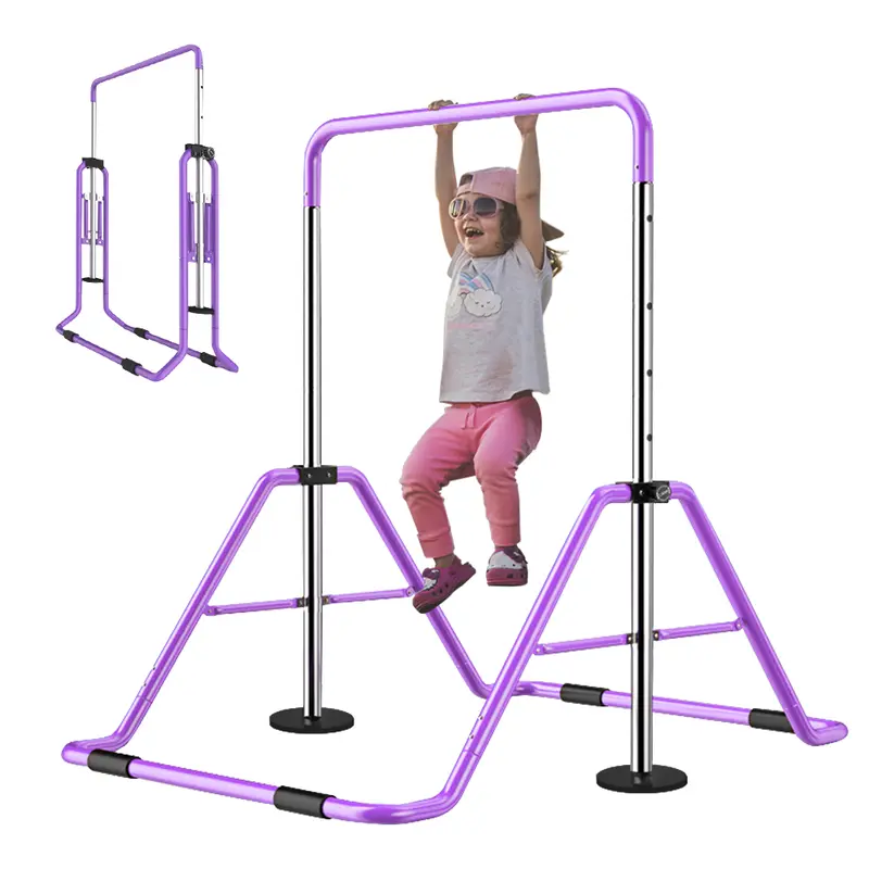 ABORON Kids' Adjustable Height Folding Gymnastics Bar - 3-7 Years Junior Gymnastics Equipment for Home Practice, Halloween, Christmas, Holidays
