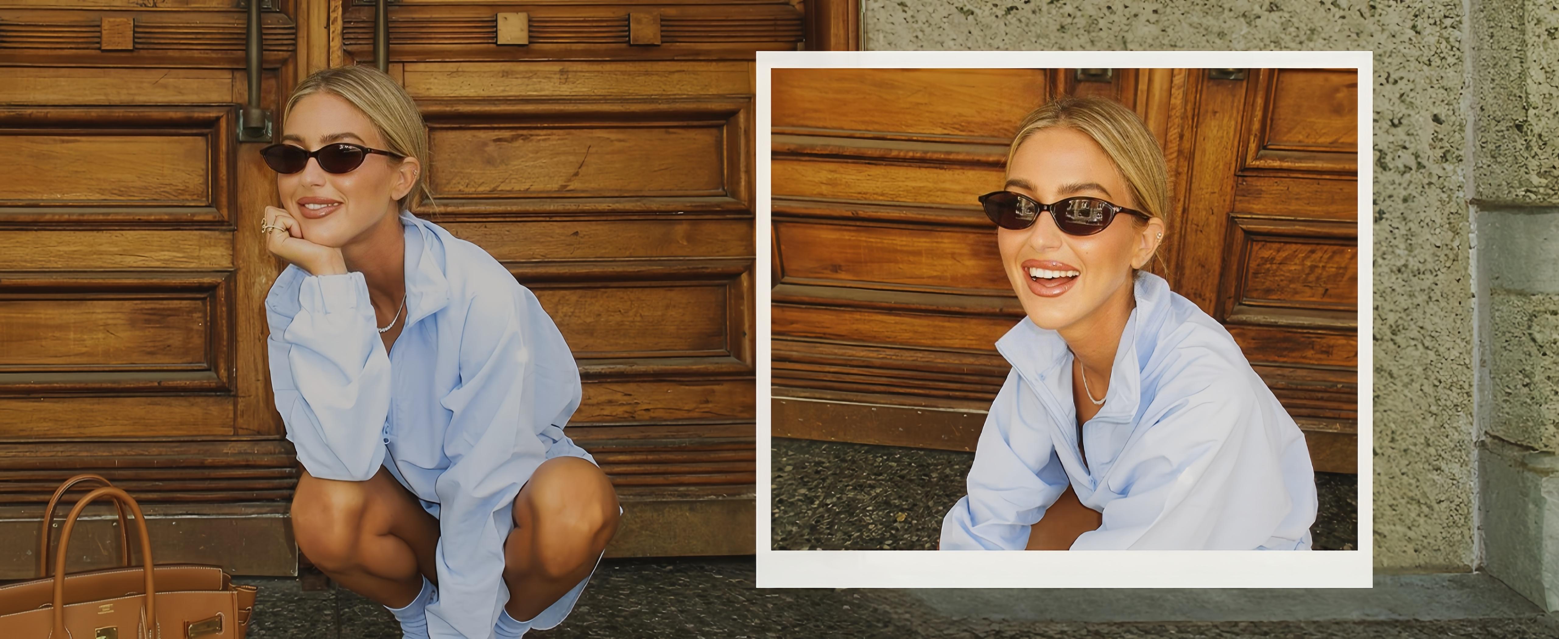 〖Summer Turn Up〗3 PCS Retro Oval Sunglasses for Women Chic Cat Eye 90s Sunnies Lightweight Narrow Shades Trendy UV Protection Sunglasses Vintage Rich Girl Sunglasses Women Sunglasseswomen summerwins