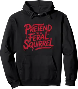 Halloween Feral Squirrel Costume Spooky Squirrels Pullover Hoodie - Arelyalfar Shop 82B0FHL2FXL9