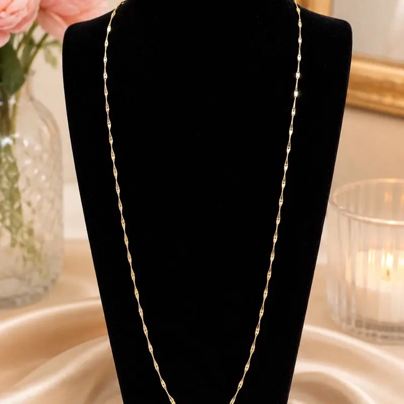 20” Gold Plated Thin Chain Necklace | Elegant & Minimalist