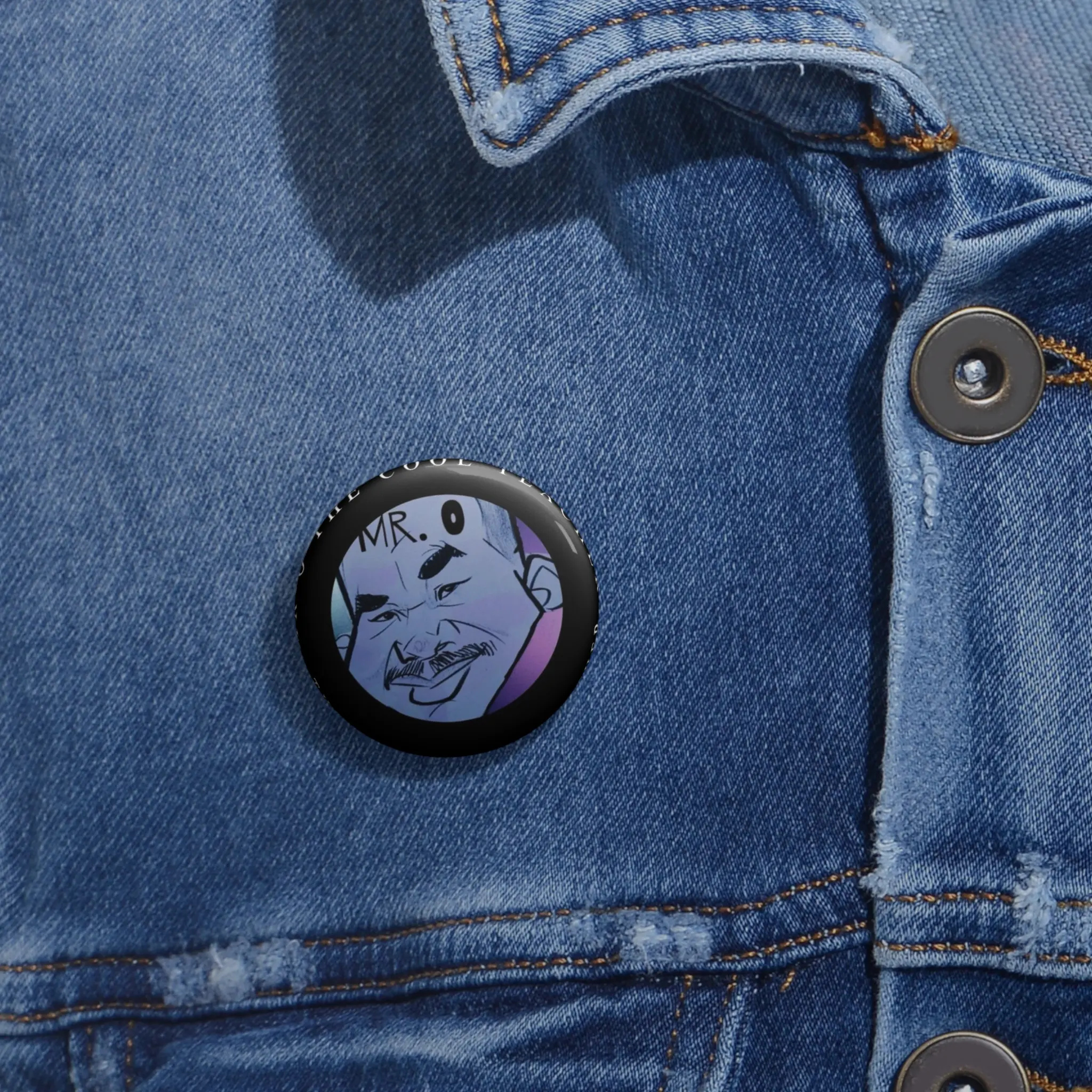 Mr. O Custom Pin Buttons with Unique Designs, Personalized Flair for Jackets, Bags, Gifts, Fundraisers, Events, Express Yourself