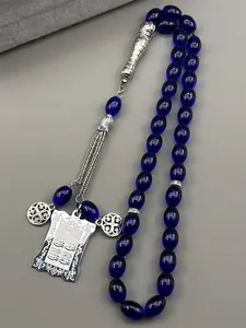 Geometric Stainless Steel Muslim Islam Allah Car Pendant for Women Men Gold Color Quran Amulet Arabic Blue Chain Gift