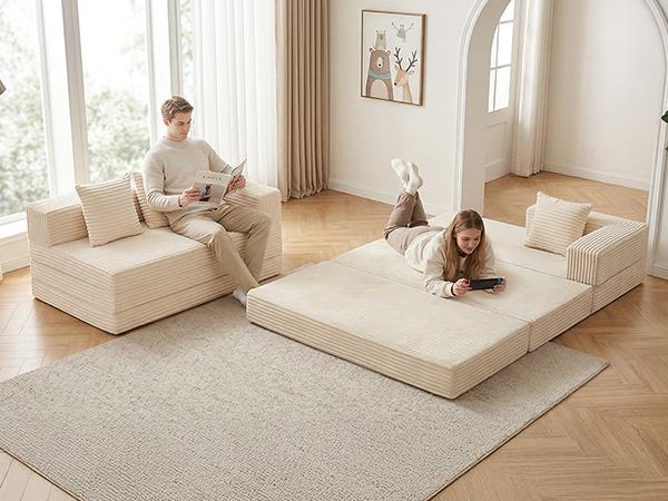 Winzoo DIY Folding Boneless Couch,Oversized Convertible Modular Sectional Sofa Bed,Modern Cloud Couch,Sleeper Sofa,Futon for Small Spaces Apartment Winzoo DIY Folding Boneless Couch,Oversized Convertible Modular Sectional Sofa Bed,Modern Cloud Couch,Sleeper Sofa,Futon for Small Spaces Apartment