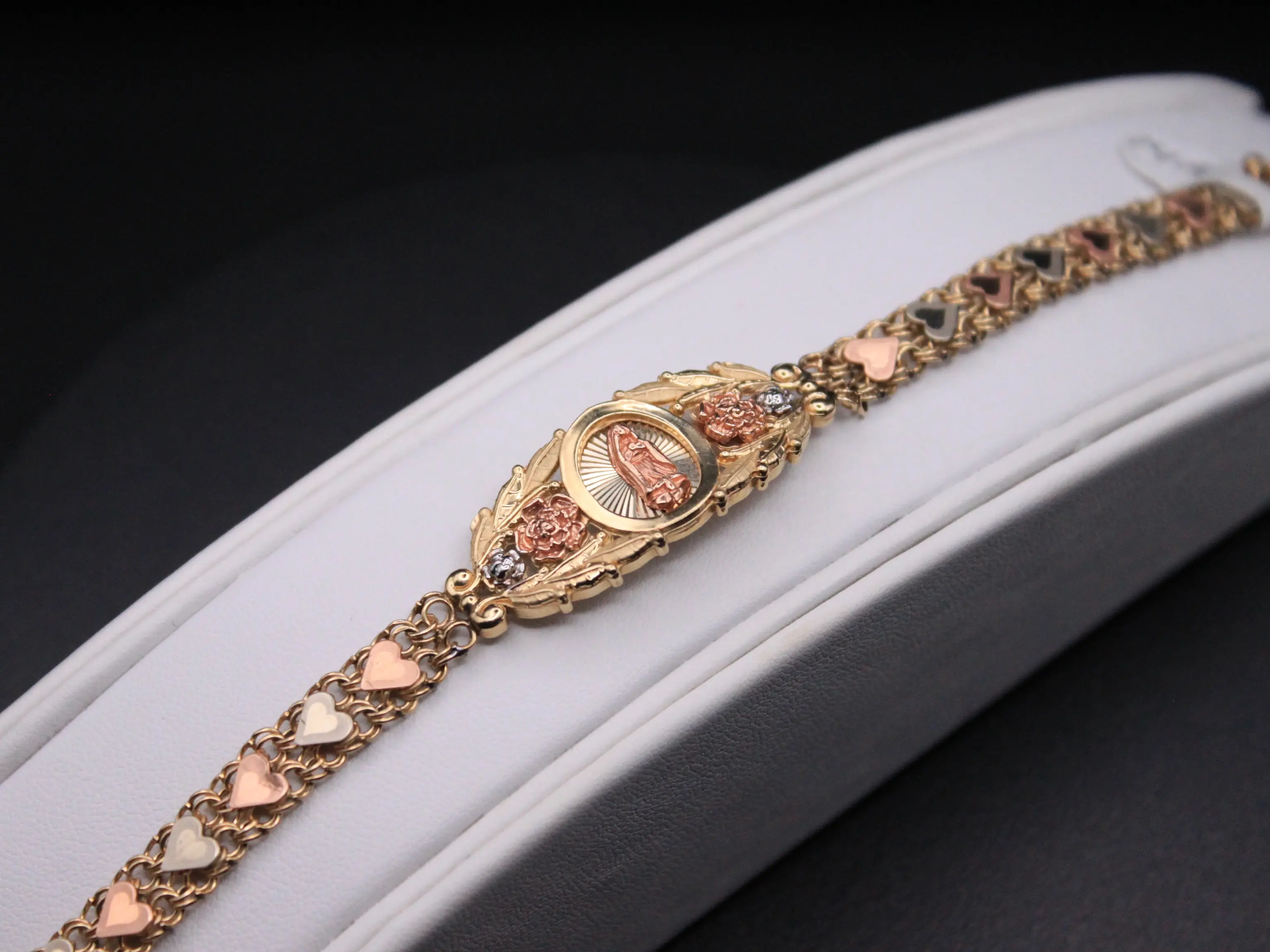 Our Lady of Guadalupe Bracelet 14k Gold - Simple Design with Elegant Chain, Ideal for Everyday Wear