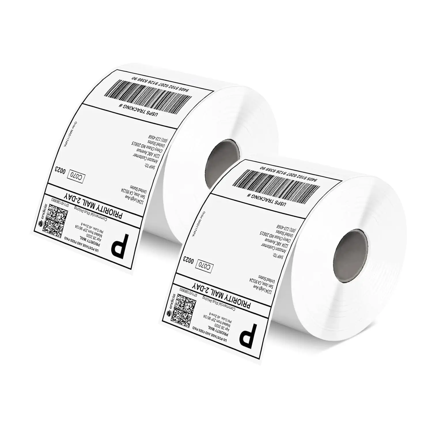 4x6 Inch Direct Thermal Labels, 1000 Sheets/2 Rolls(500 Pcs per Roll), Shipping Paper for Thermal Printers, Permanent Adhesive Mailing Postage Labels for Shipping Packages