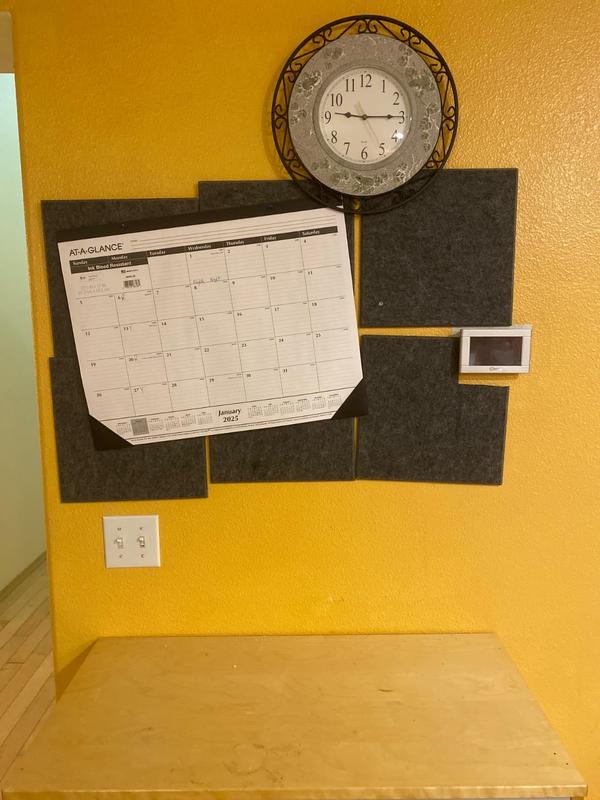 Large Cork Board 36" x 24", 6 Pack Felt Bulletin Board with 30 Pushpins, Cork Boards Alternative with Self-Adhesive Strips, Felt Wall Tiles Pin Boards for Walls Office Home School Decor-Dark Gray girl room accessories kitchen decor kitchen decor sets