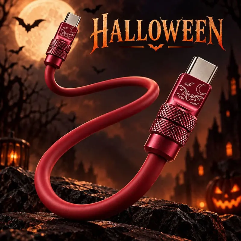 ChubbyCable Halloween Edition – 240W USB-C Cable with Spooky Engraved Connector