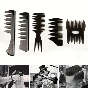 Hair Comb Styling Tool Set, Barber Professional Accessories, Barber Fade Combs, Safety Anti-Static Hair Combs for Men and Women, Wet Comb Tools