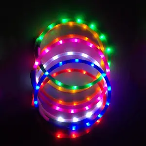 LED Glowing Dog Collar USB Charging Pet Dog Collar Night Luminous Dog Collars Rechargeable Night Safety Flashing Necklace Dog