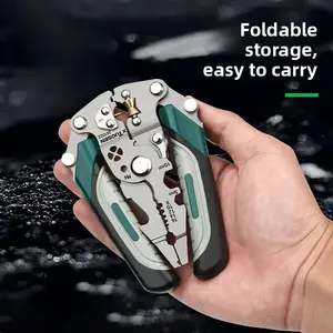 Foldable wire splitting and peeling pliers Multifunctional wire cutting and crimping pliers Special pliers for electricians Wire stripping pliers Multi-Function Tool