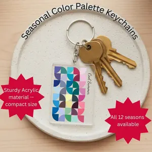 Seasonal Color Palette Keychain – Acrylic Armocromia Guide