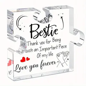 Best Friend Gift - Acrylic Keepsake Plaque for Women，Perfect Birthday & Friendship Gift for BFFs, Work Besties & Special Women in Your Life Decoration