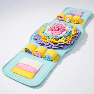 1 Piece，Interactive Snuffle Mat for Dogs - Boredom Buster Puzzle Toy, 10 Min Sniffing = 1 Hr Exercise, Rainbow Foraging Fun, Machine Washable